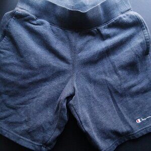 Champion French Terry Cotton Logo Embroidered Heather Grey Sweat Shorts Gym